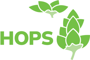 hop growers of michigan logo horizontal white and green