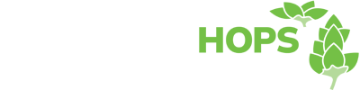 hop growers of michigan logo horizontal white and green