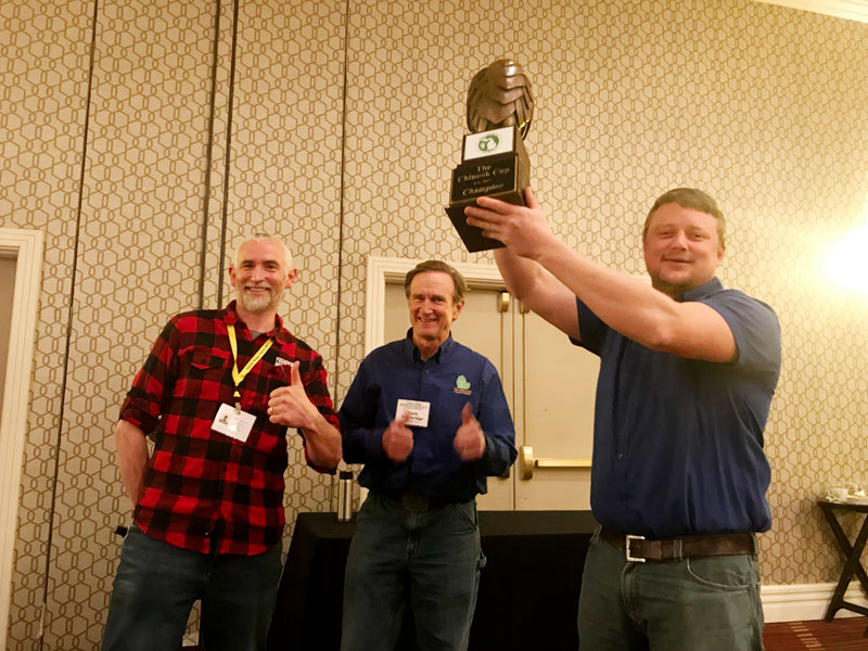 2019 chinook cup winner with hop growers of michigan chinook cup trophy