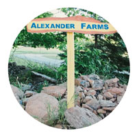 alexander farms sign"