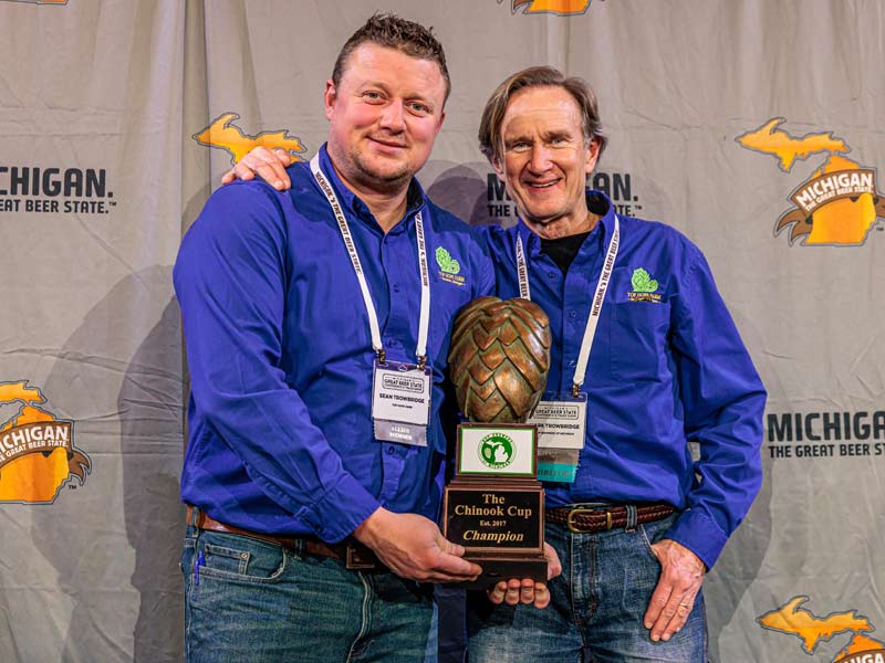 hop growers of michigan chinook cup first place winner top hops