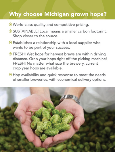 why choose michigan hops graphic with bullet points